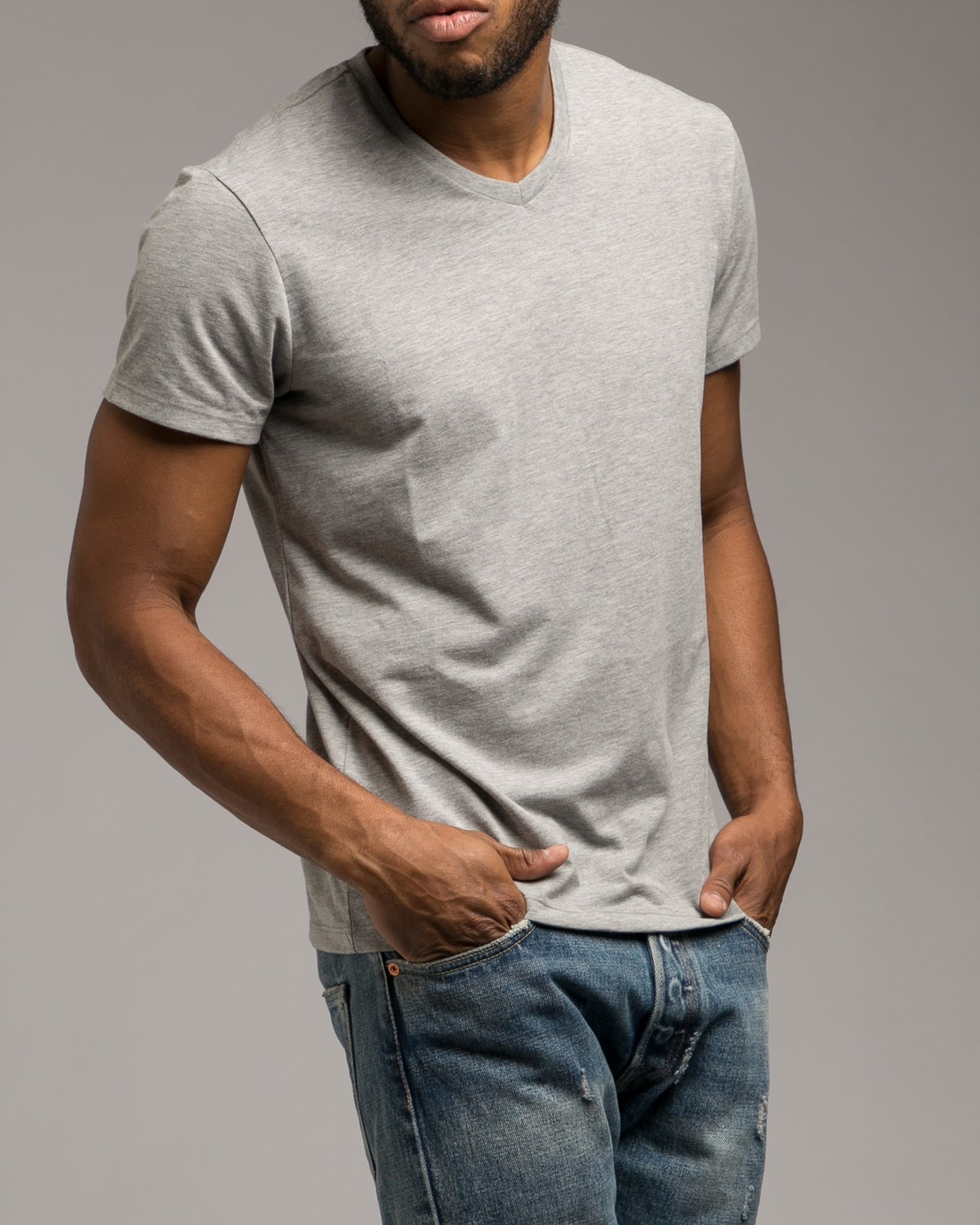 The Daily Vee - Color: Heather Grey | Gray