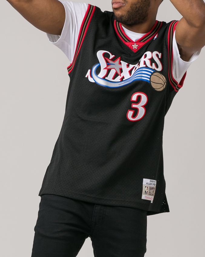 Allen Iverson Swingman Jersey - Color: Black | Black