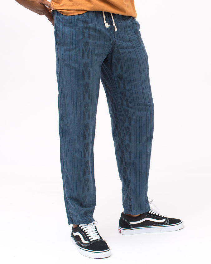 Farmer Dave Pant - Color: Indigo Ikat | Blue