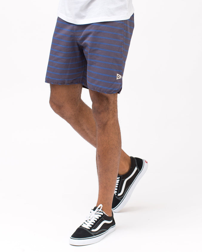 Cut Out Stripes Trunk - Color: Black/Indigo Stripe | Black
