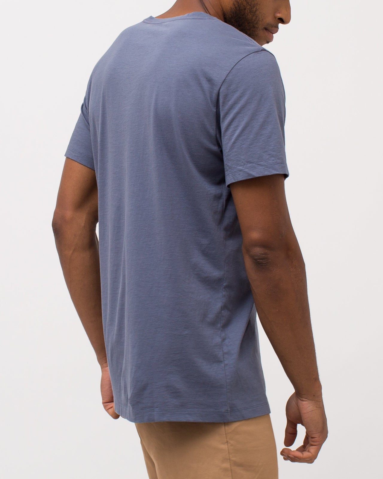Open Neck Tee - Color: Flint Stone | Gray