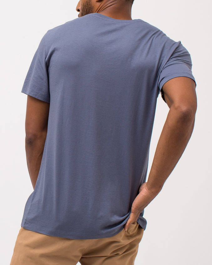 Open Neck Tee - Color: Flint Stone | Gray