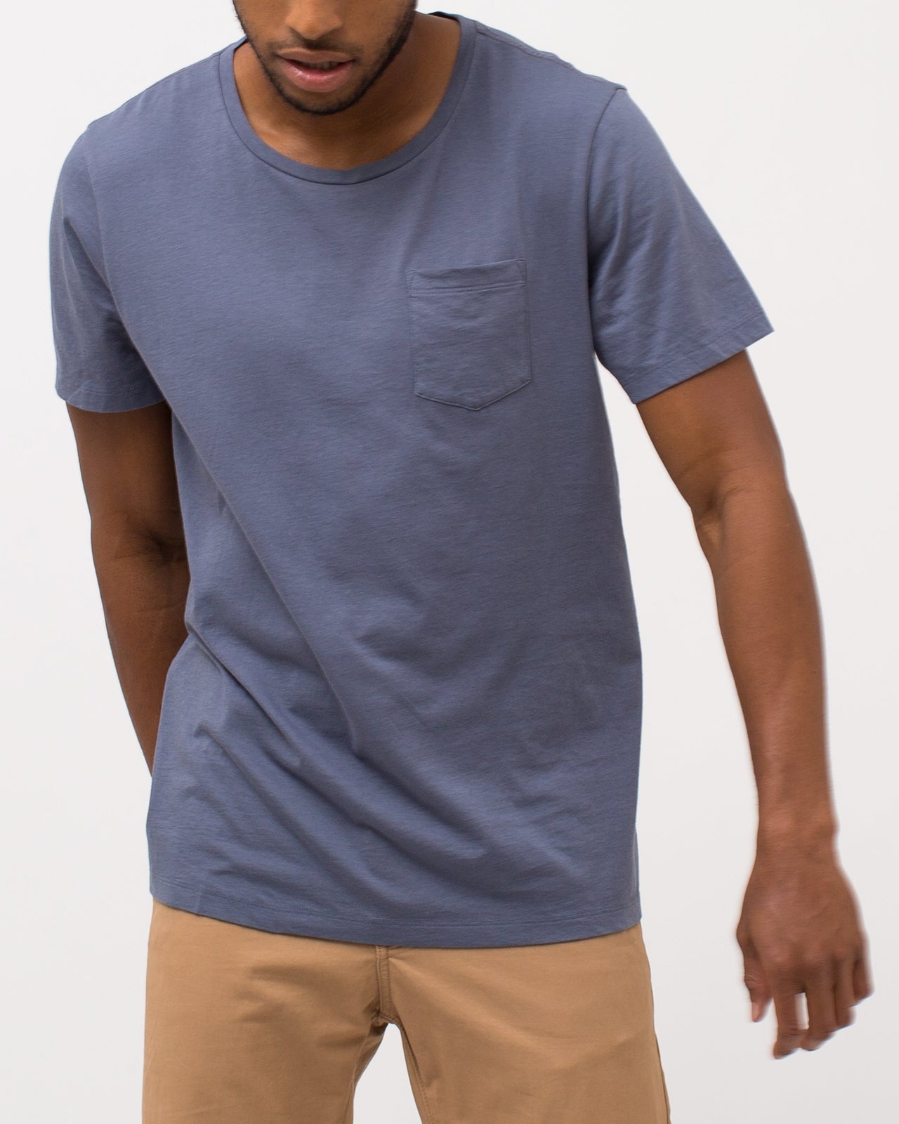 Open Neck Tee - Color: Flint Stone | Gray