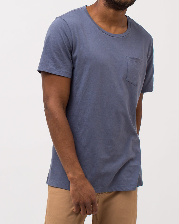 Open Neck Tee - Color: Flint Stone | Gray