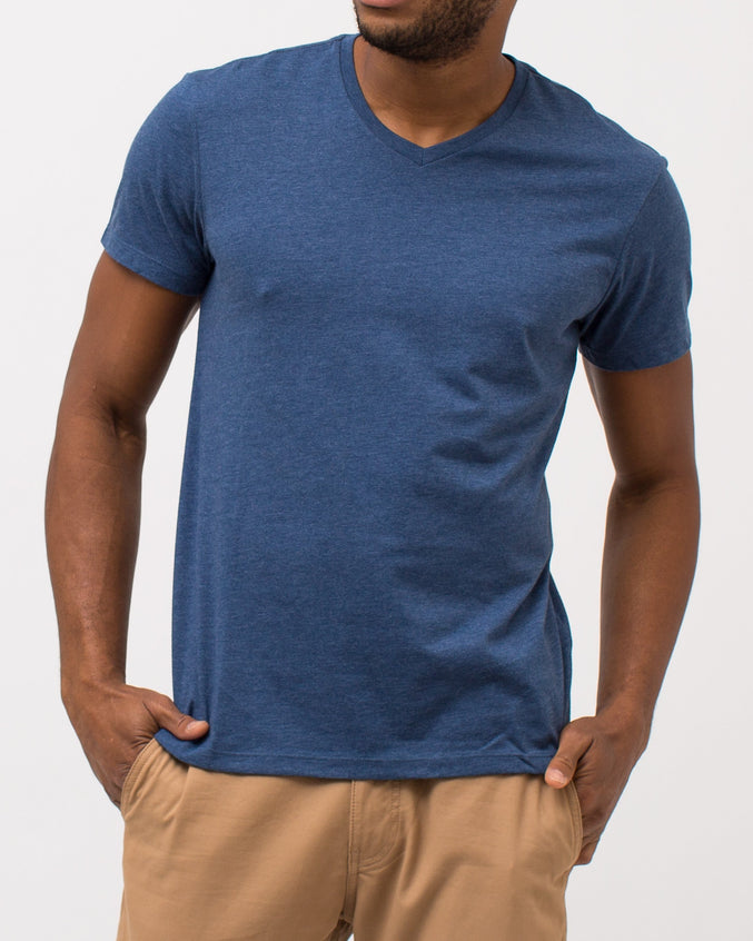 The Daily Vee - Color: Heather Navy | Blue