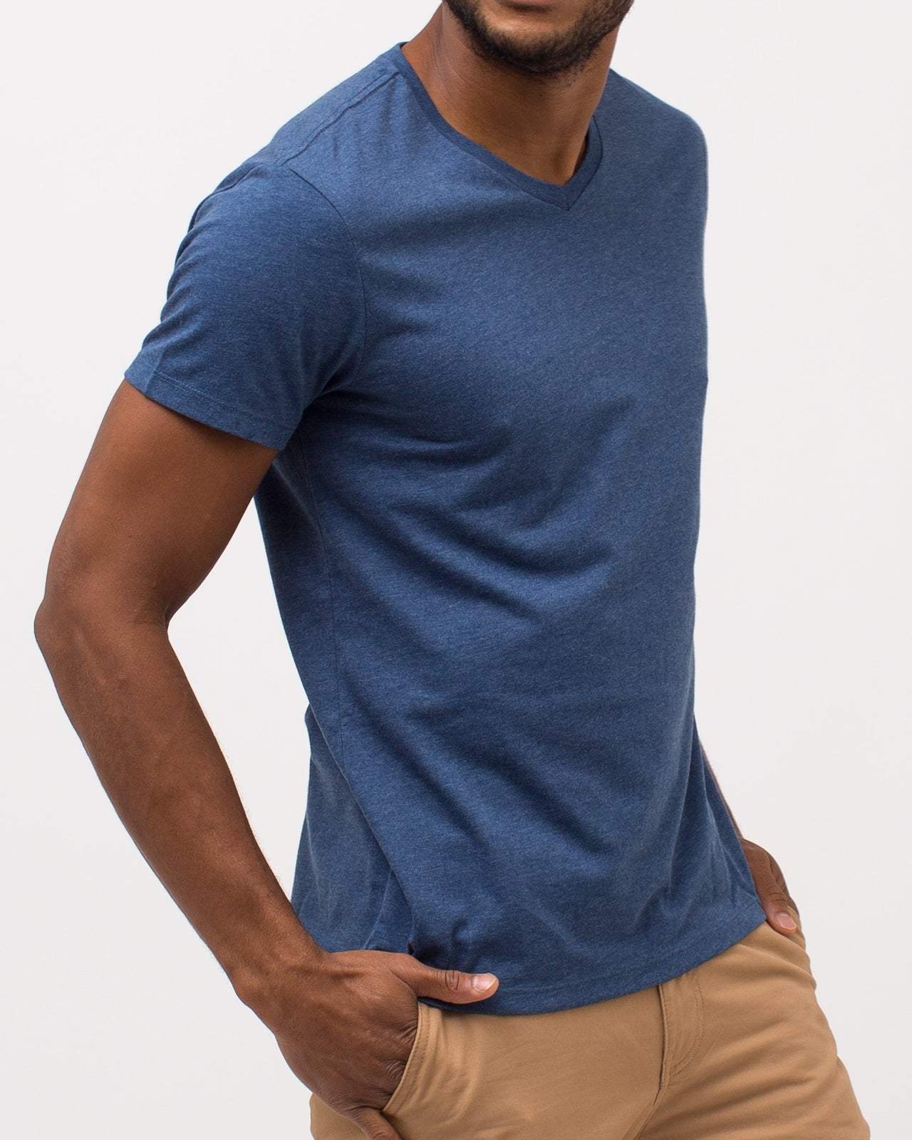 The Daily Vee - Color: Heather Navy | Blue