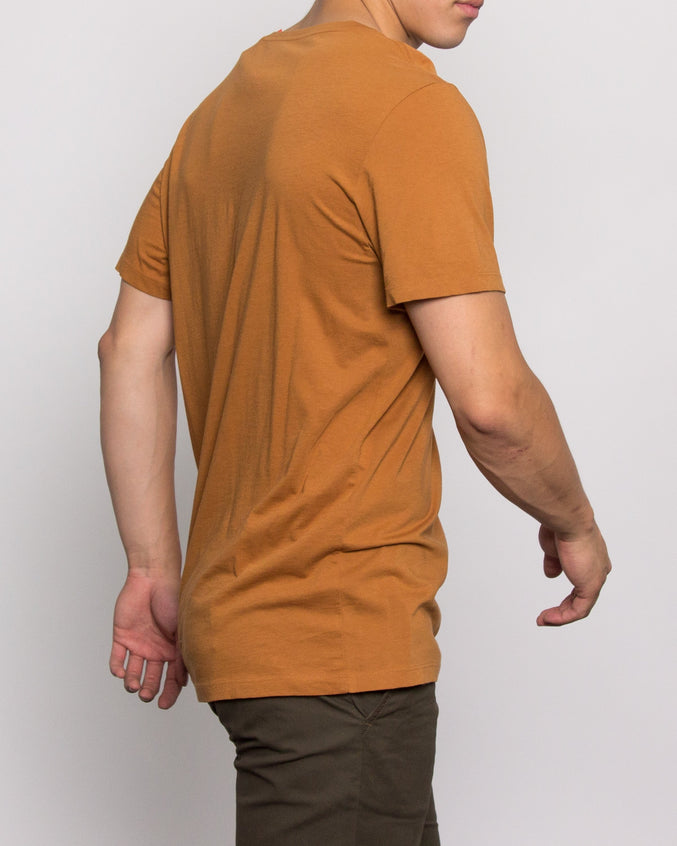 Open Neck Tee - Color: Adobe | Brown