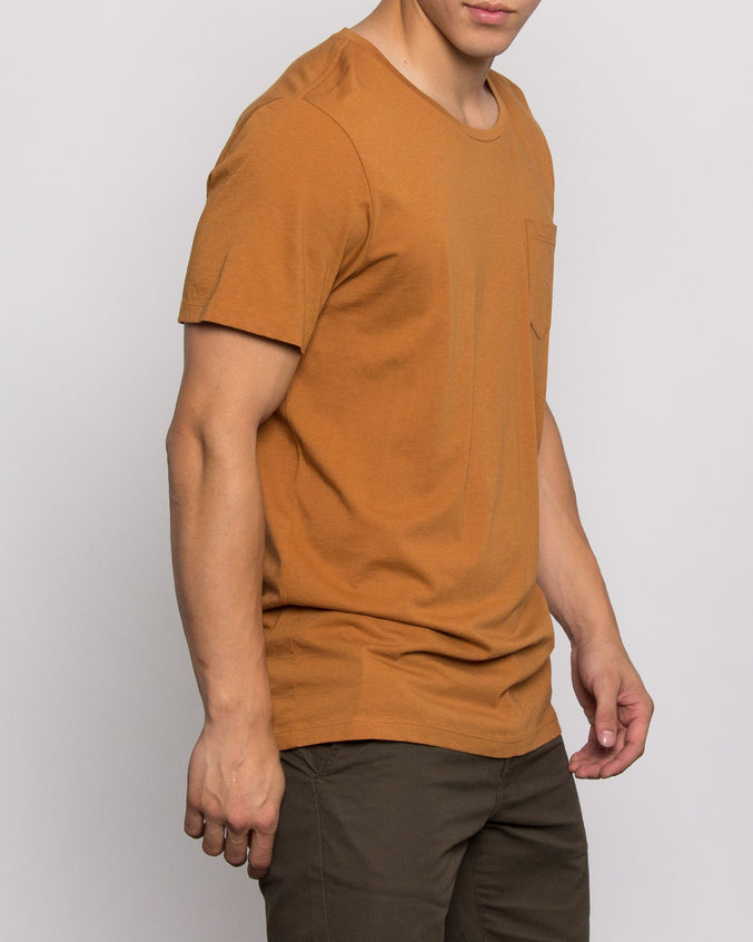 Open Neck Tee - Color: Adobe | Brown