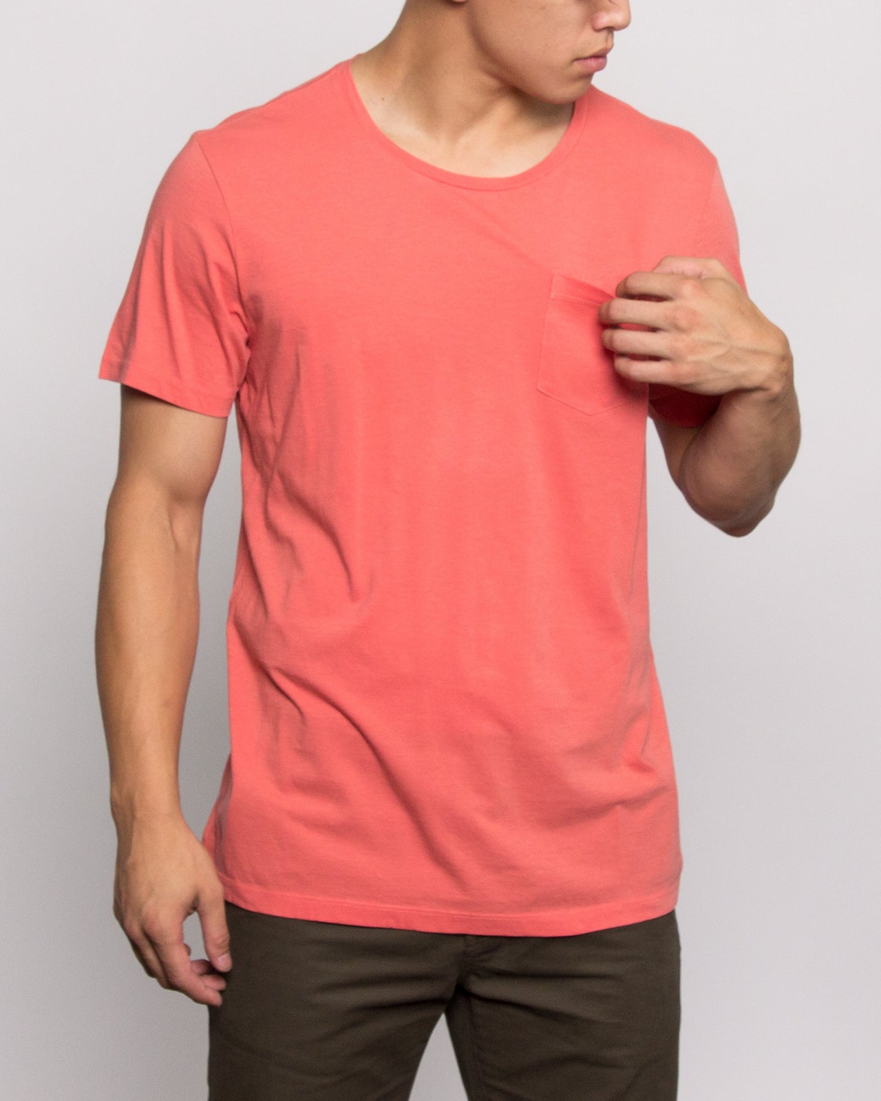 Open Neck Tee - Color: Faded Rose | Pink
