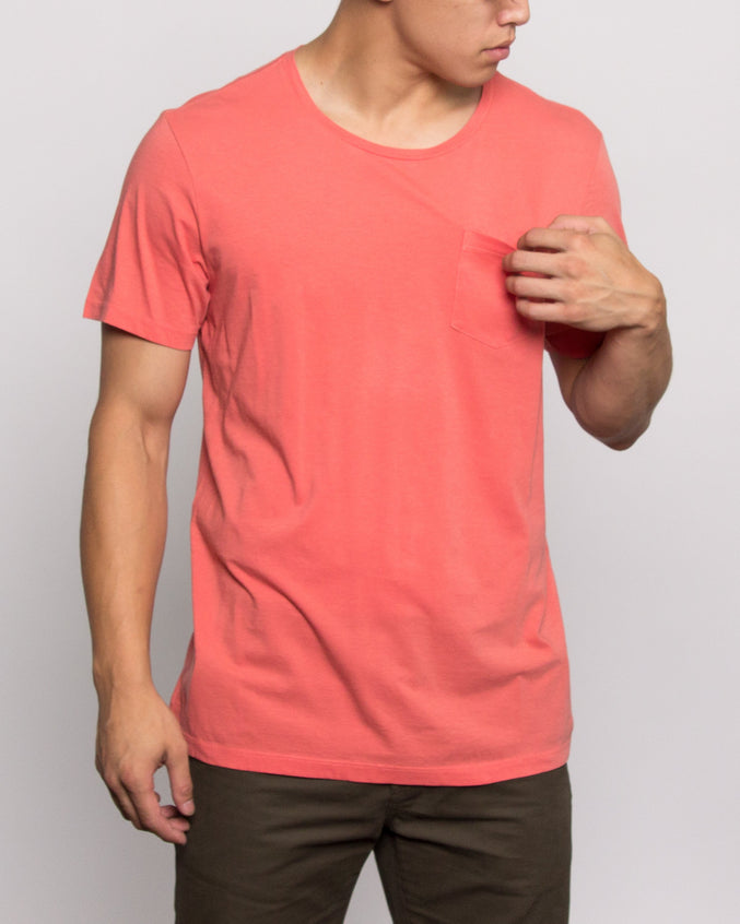 Open Neck Tee - Color: Faded Rose | Pink