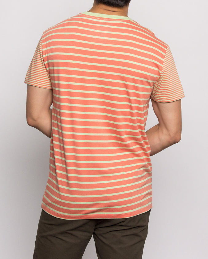Crazy Stripe Tee - Color: Avocado/Crabapple | Green