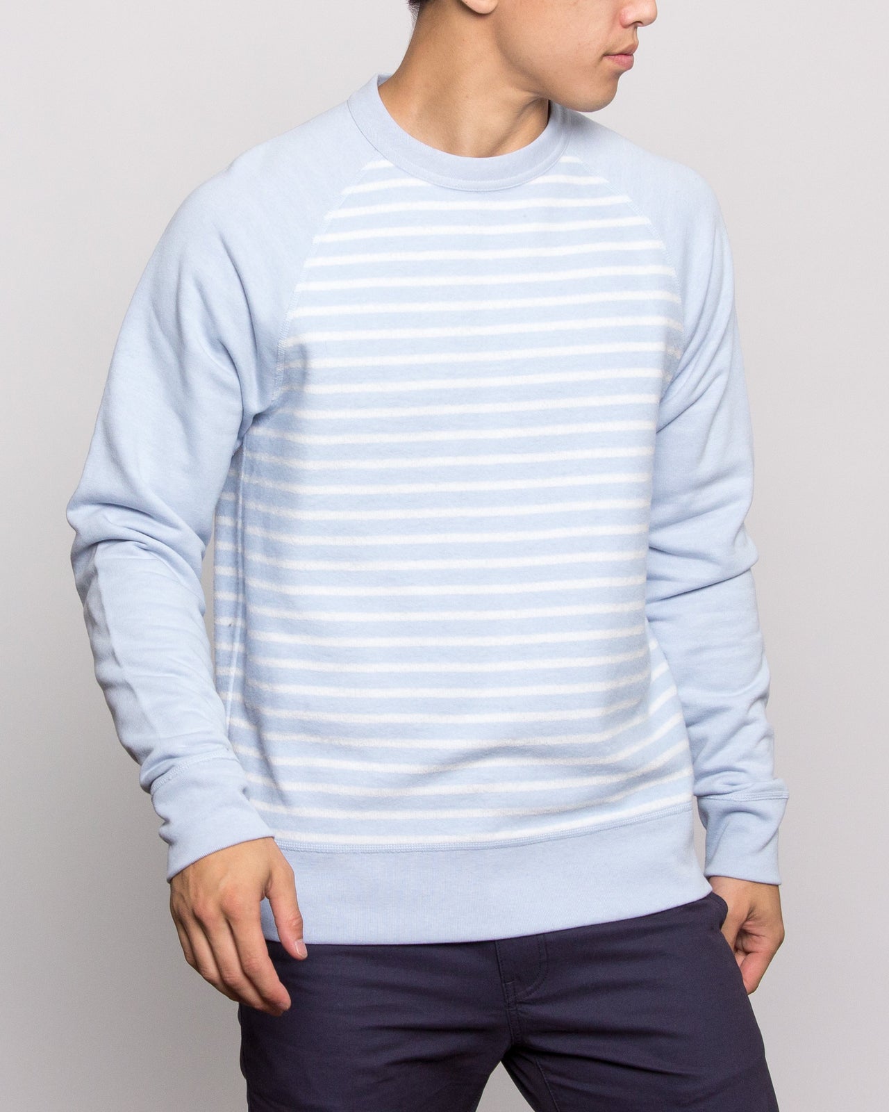 Reverse Stripe Sweatshirt - Color: Skyway | Blue