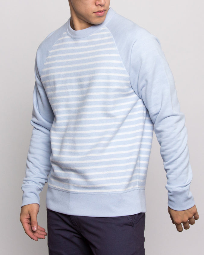 Reverse Stripe Sweatshirt - Color: Skyway | Blue