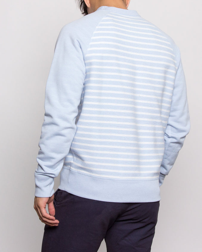 Reverse Stripe Sweatshirt - Color: Skyway | Blue