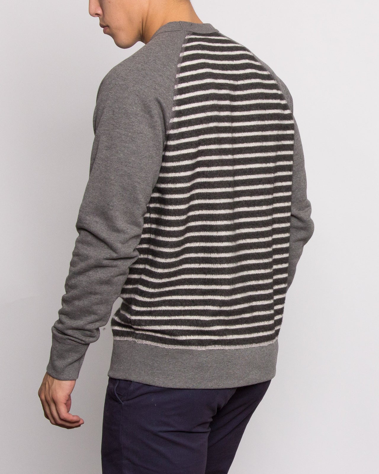 Reverse Stripe Sweatshirt - Color: Black | Black