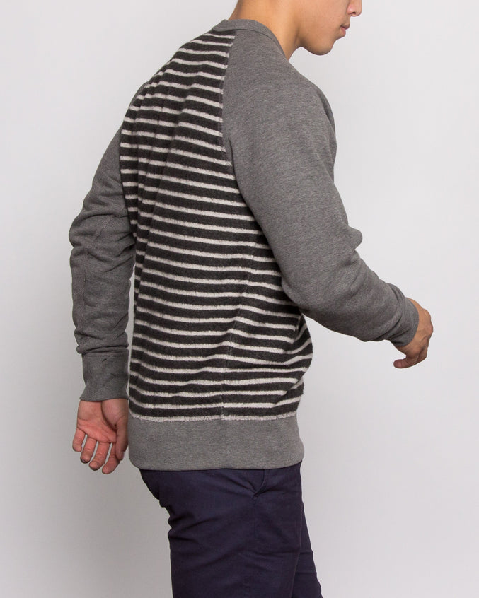 Reverse Stripe Sweatshirt - Color: Black | Black
