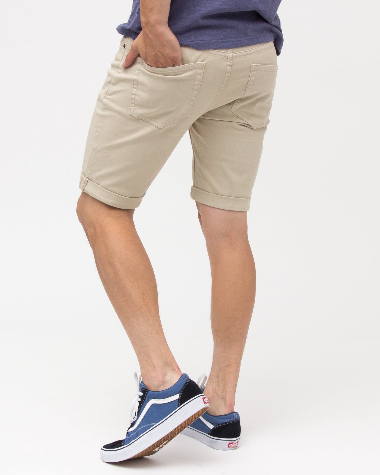 DENIM SHORTS - Color: Natural | Beige