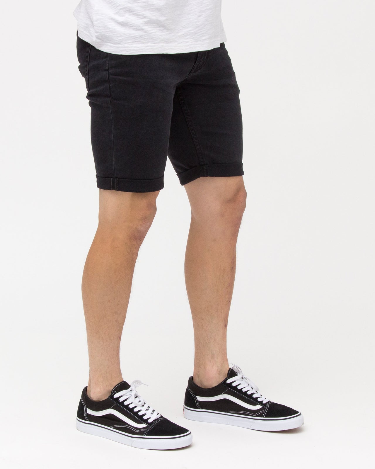 Denim Shorts - Color: Black | Black