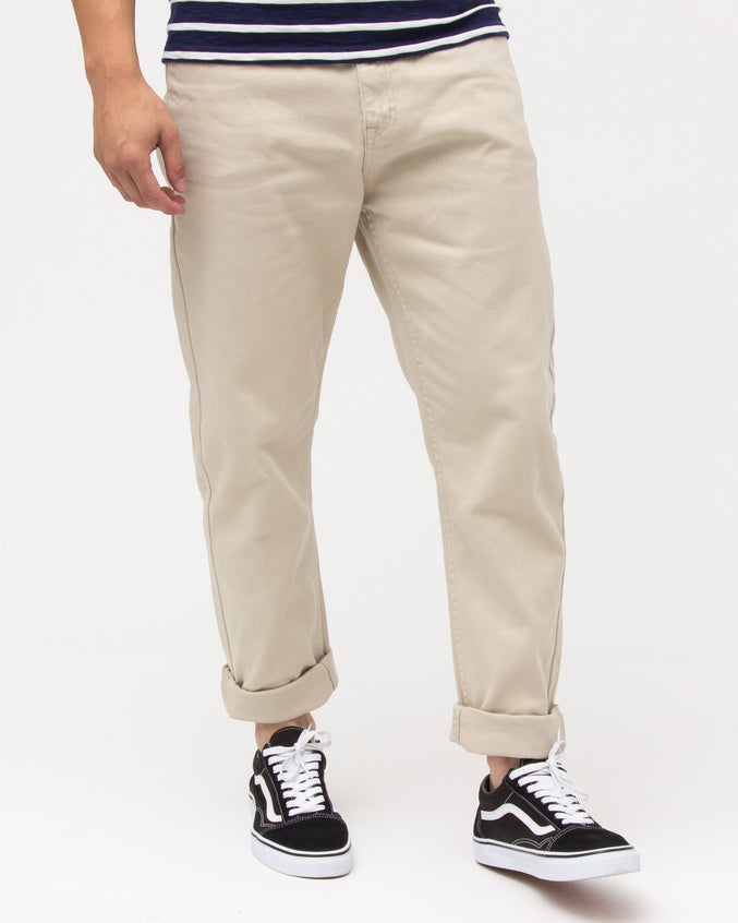 Garment Dye taper Denim - Color: Natural | Beige