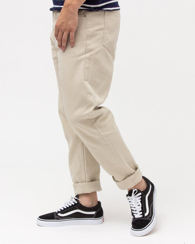 Garment Dye taper Denim - Color: Natural | Beige