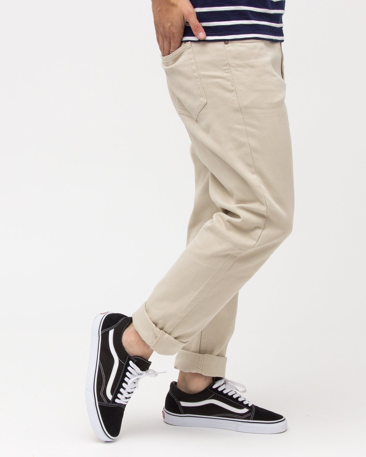 Garment Dye taper Denim - Color: Natural | Beige