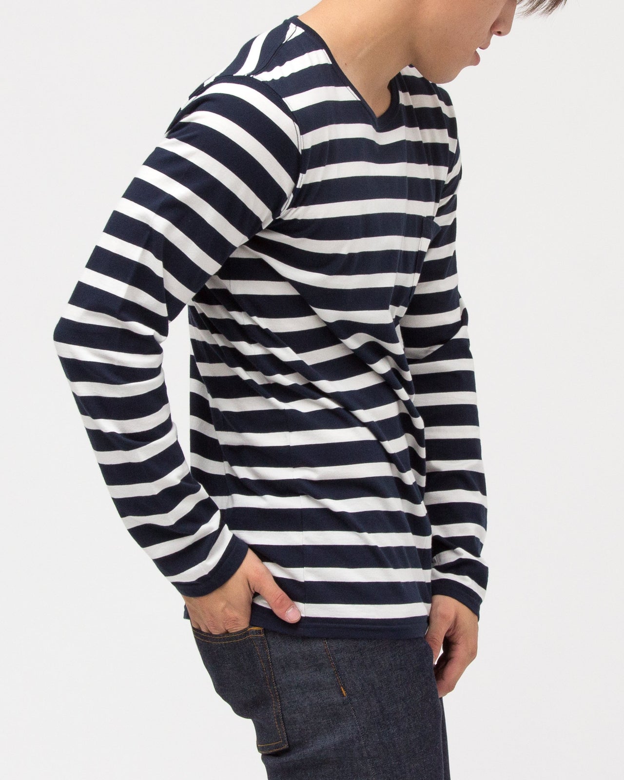 Simples Long Sleeve Tee - Color: Dirty Denim | Blue