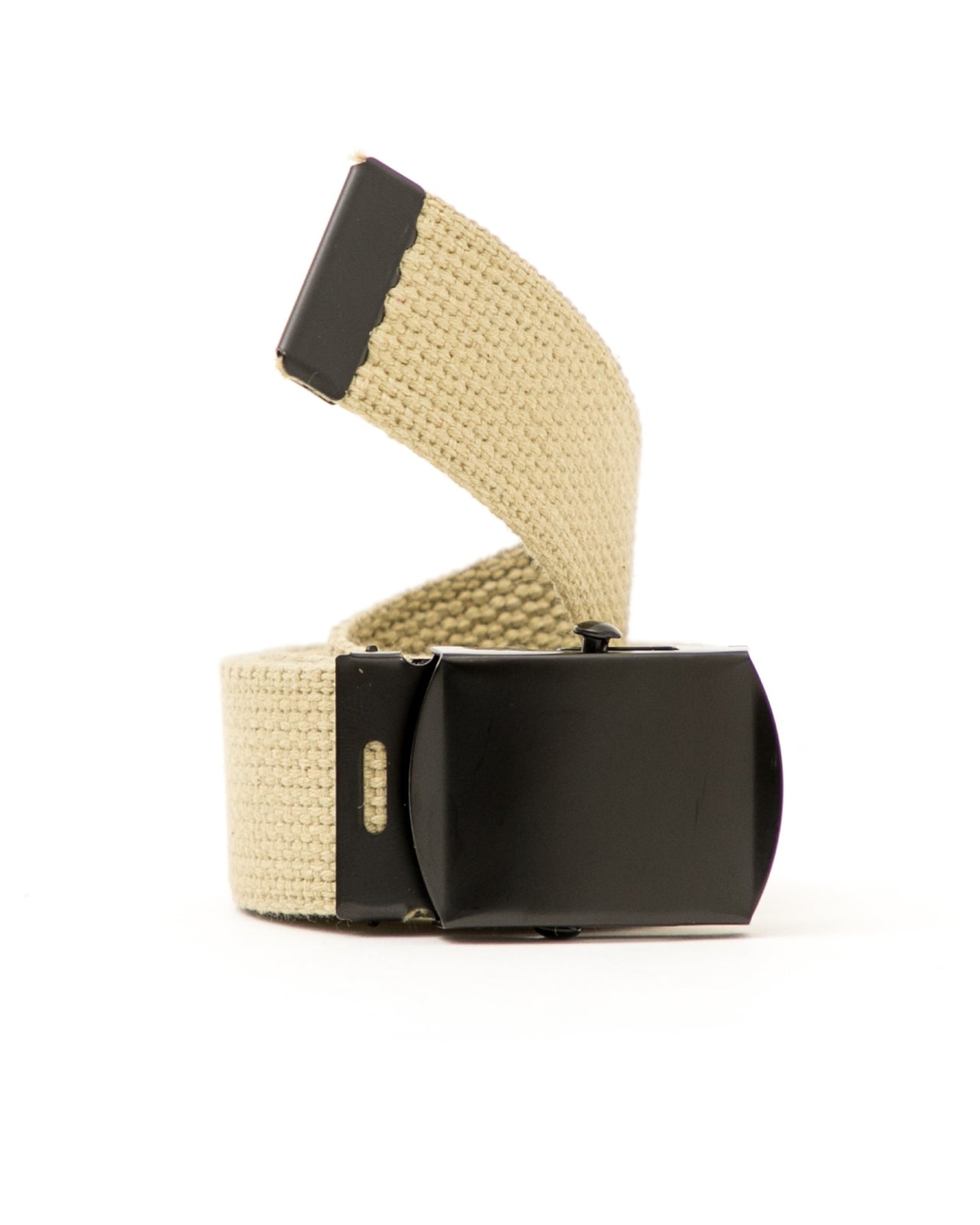 Web Belt - Color: Khaki/Black | Beige