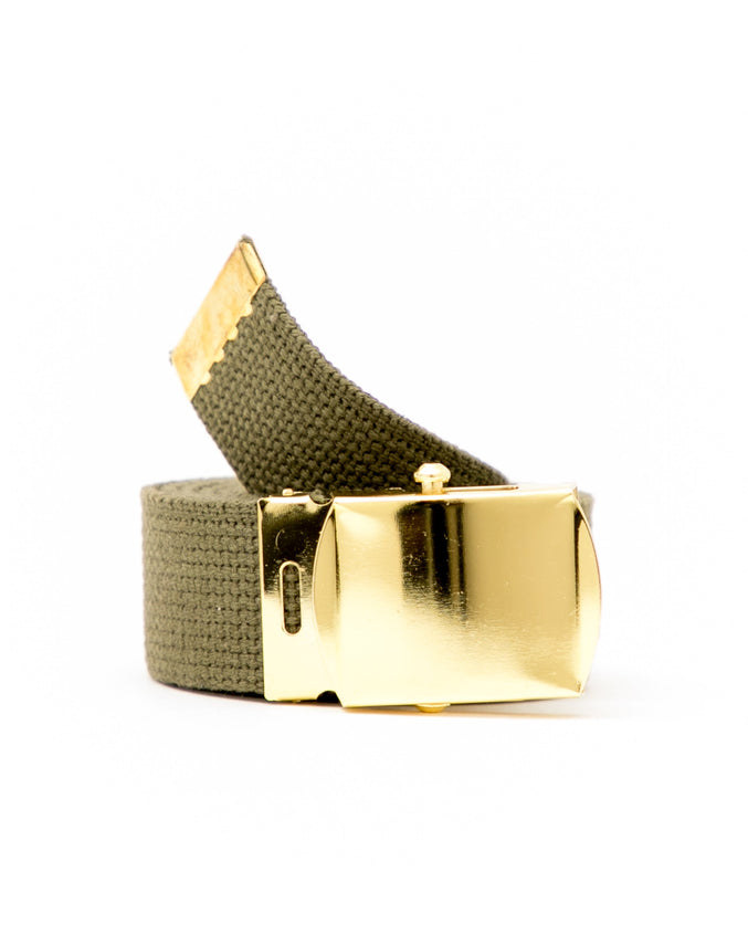Web Belt - Color: Olive Drab/Brass | Green