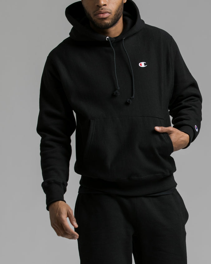 Reverse Weave Hoody - Color: Black | Black