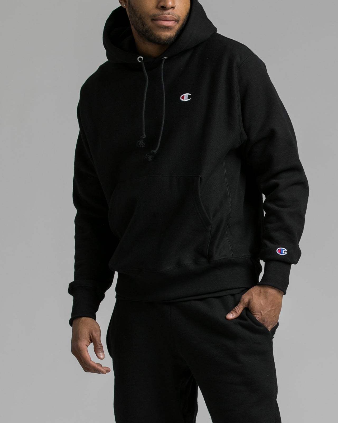 Reverse Weave Hoody - Color: Black | Black