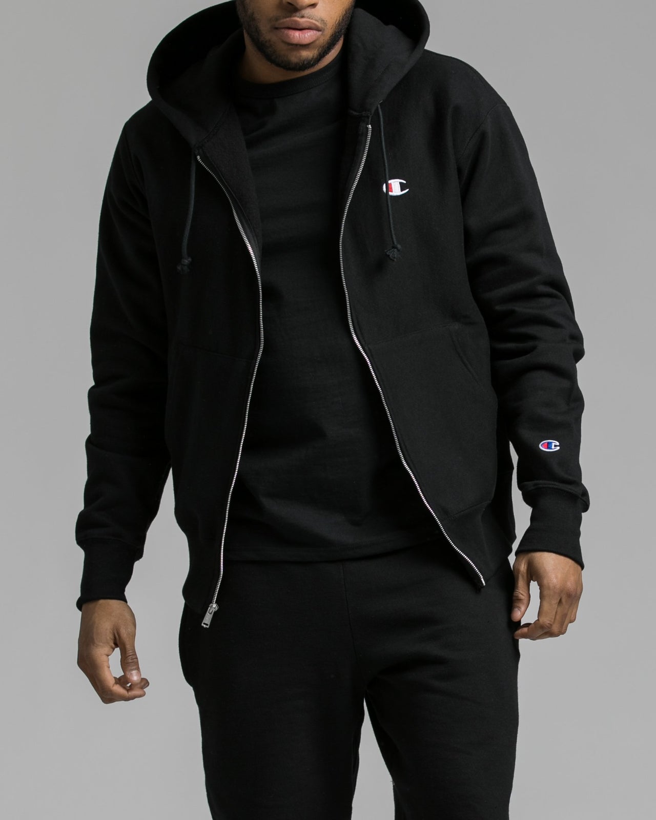 Reverse Weave® Full Zip Hoodie - Color: Black | Black