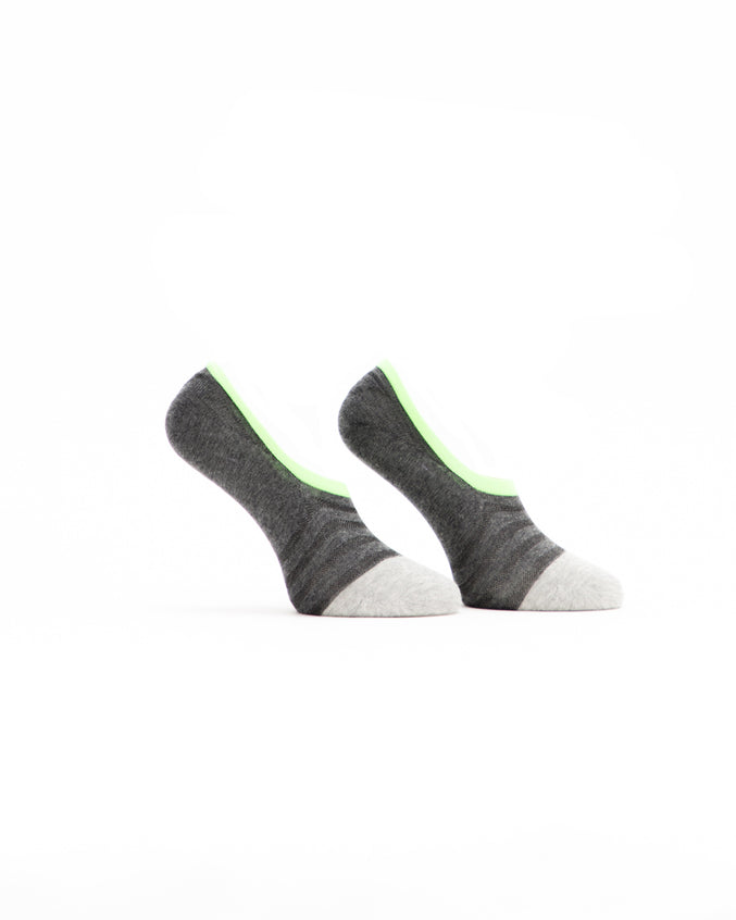 No Show Sock - Color: Charcoal/Multi | Gray