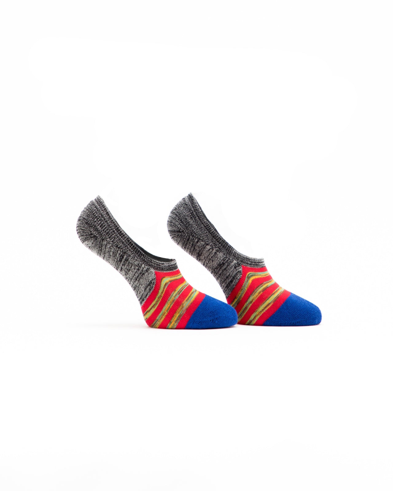 No Show Striped Sock - Color: Multi Red | Multi