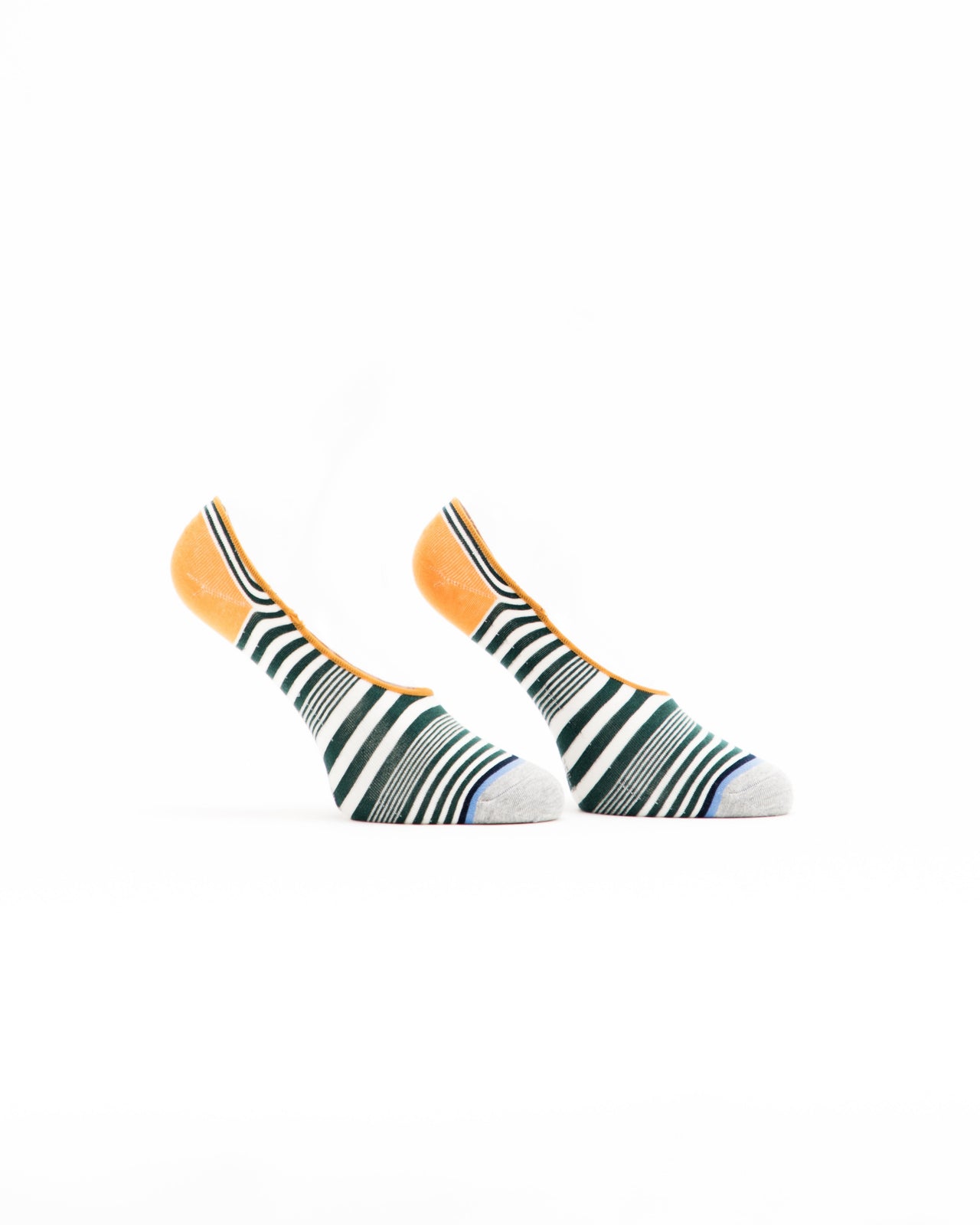 No Show Striped Sock - Color: Grey Multi | Gray