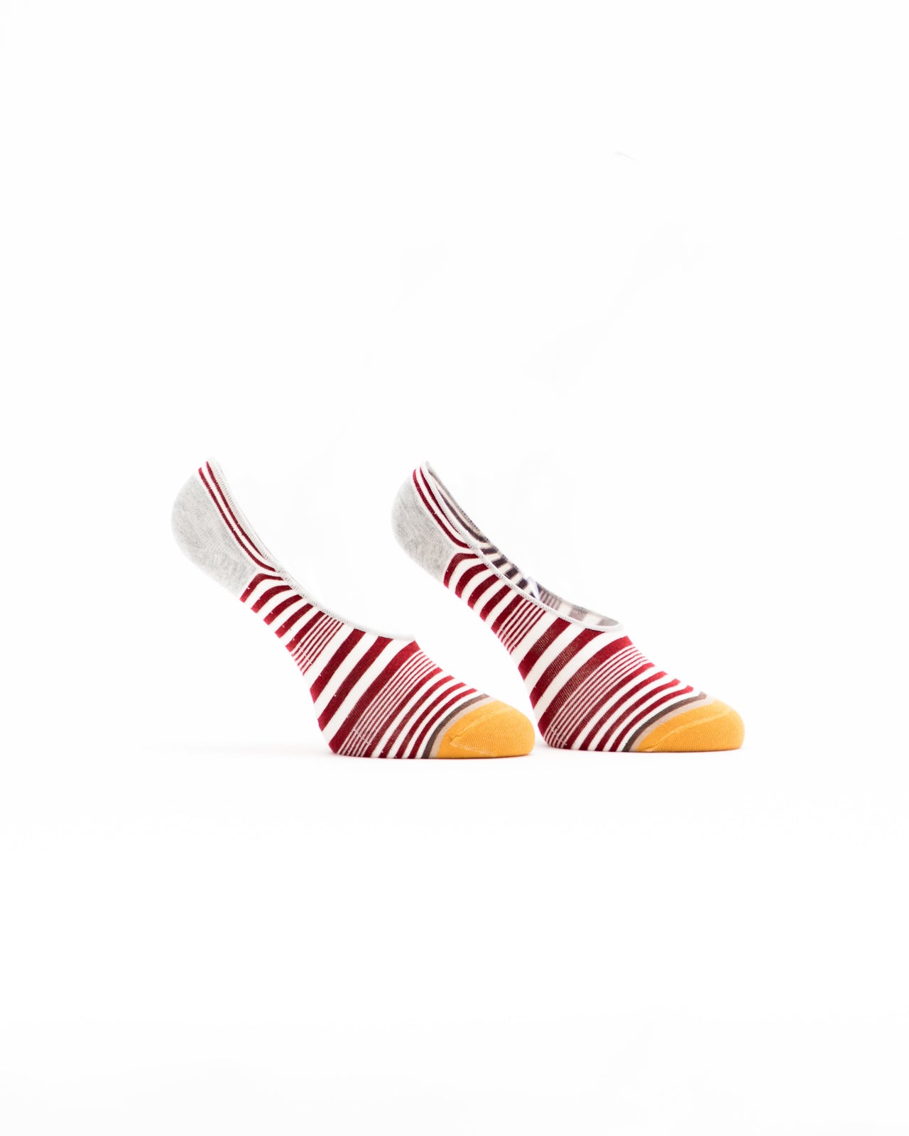 No Show Striped Sock - Color: Red Multi | Red