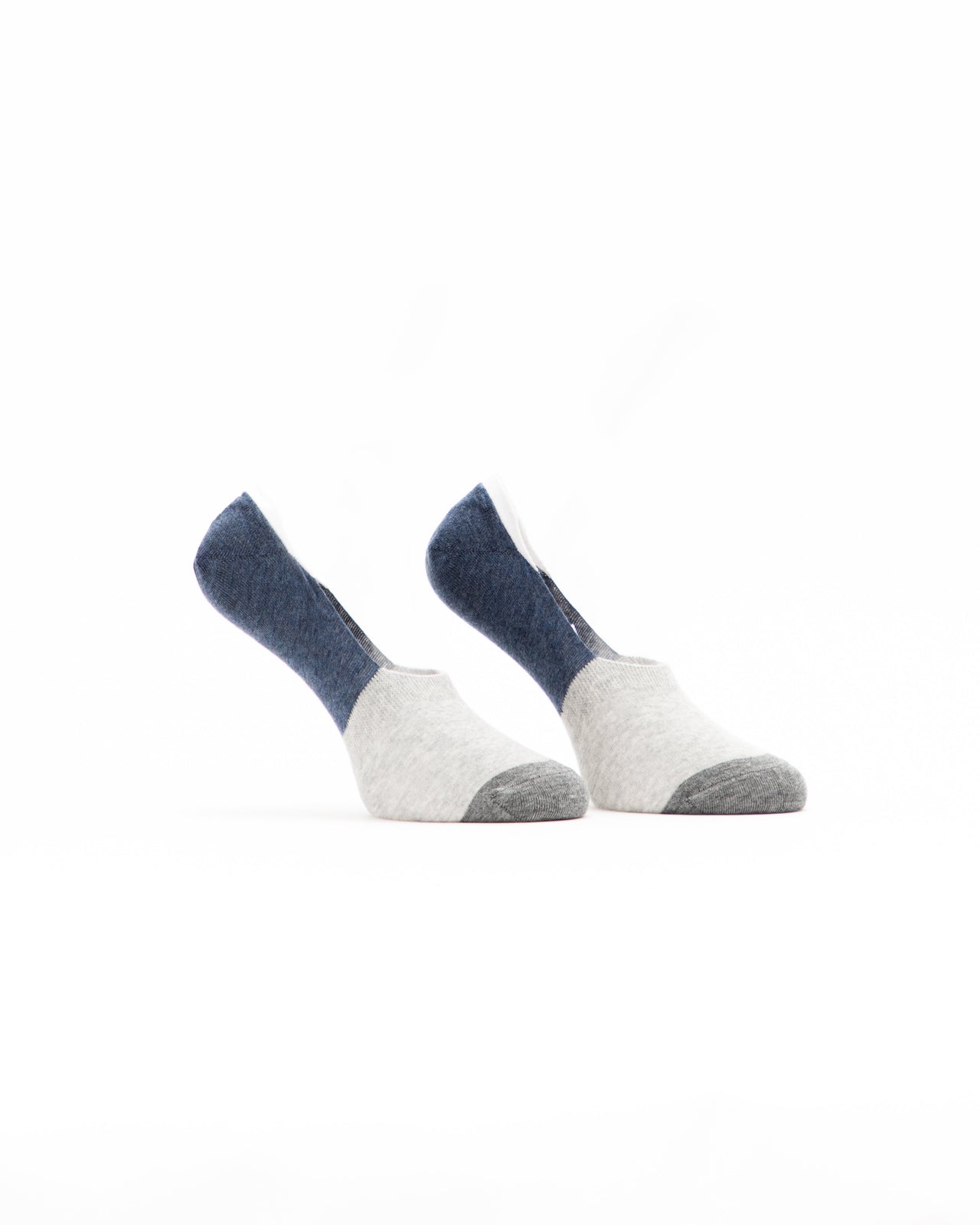 No Show Sock - Color: Navy/Grey | Gray