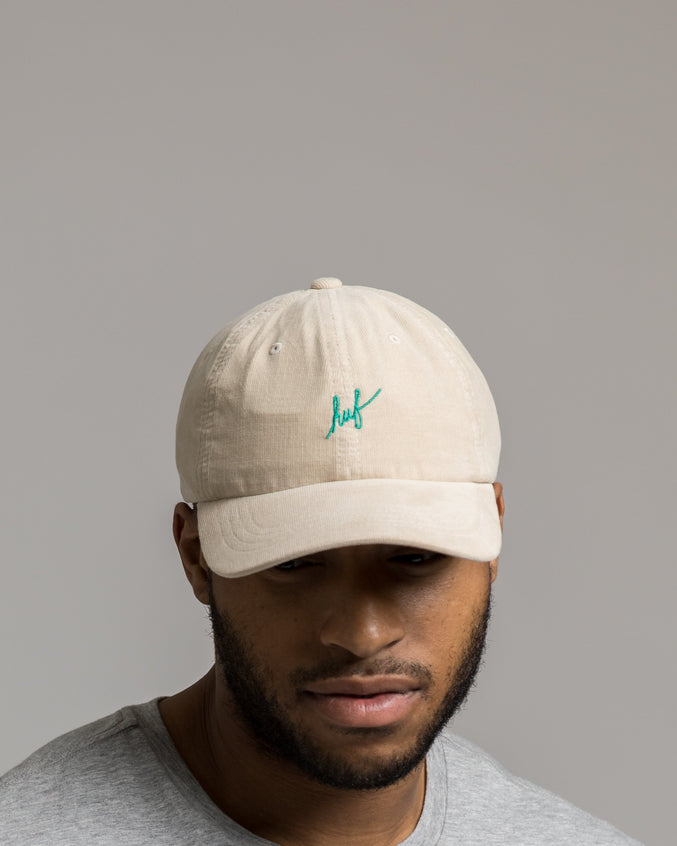 Corduroy Script Visor - Color: Sand | Beige