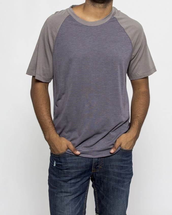 Open Neck Raglan - Color: Charcoal | Gray