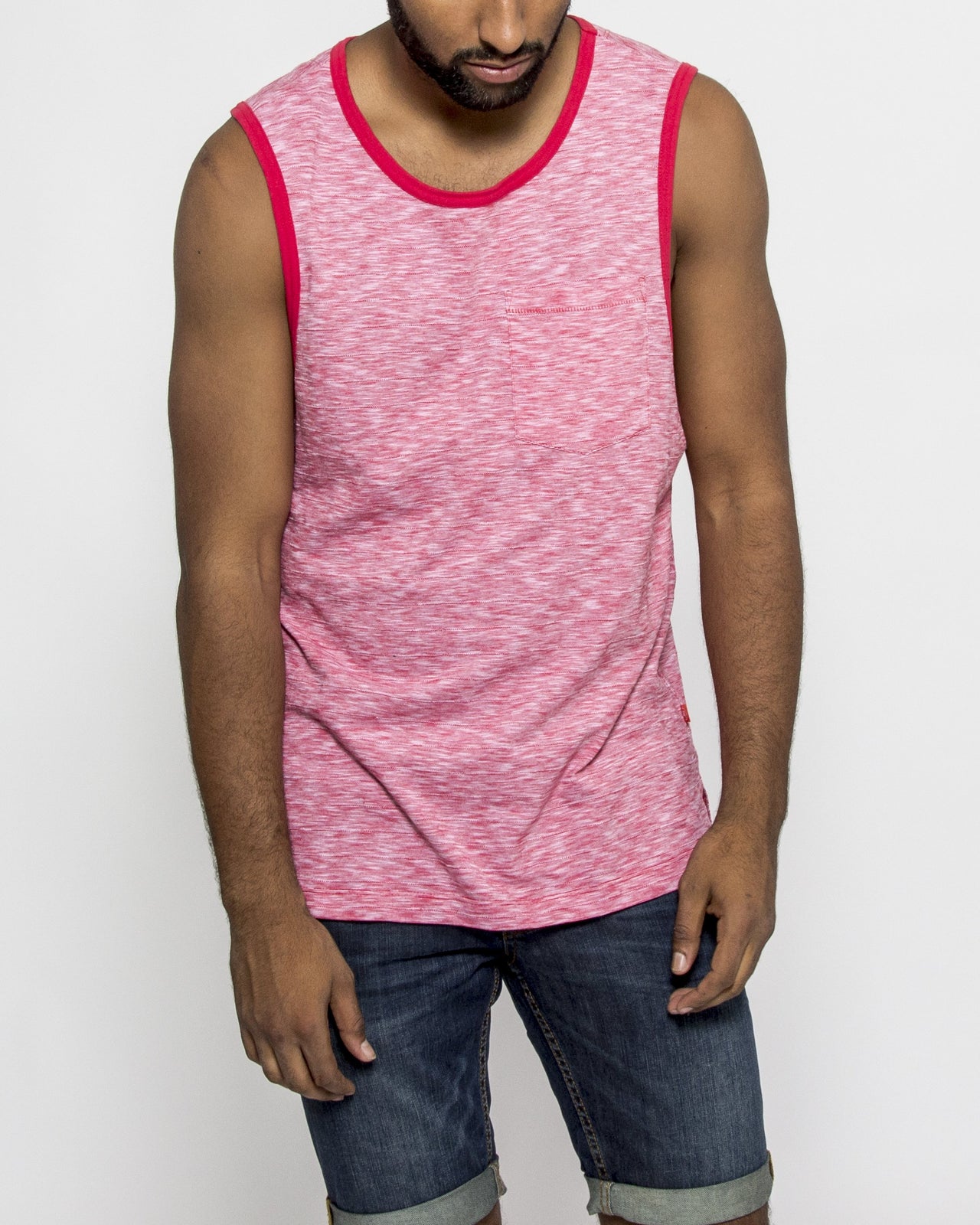 RINGER TANK - Color: Red/Cream | Red