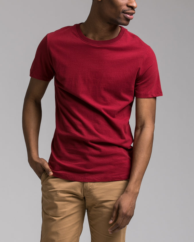 Slim Tee - Color: Burgundy | Red