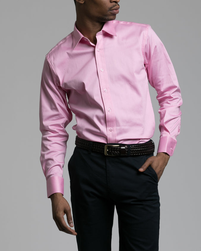 Dorsia Dress Shirt - Color: Light Red | Red