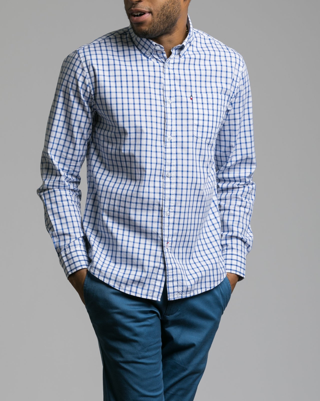 Long Sleeve Button Down Shirt - Color: White | White