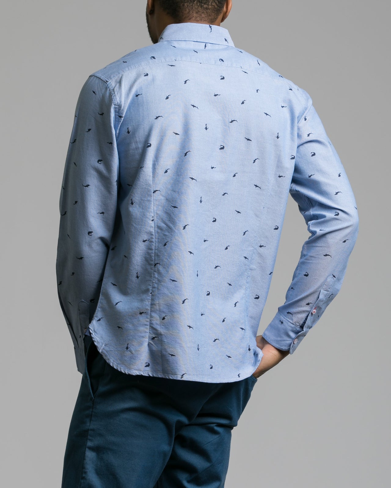 Long Sleeve Shark Shirt - Color: Blue | Blue