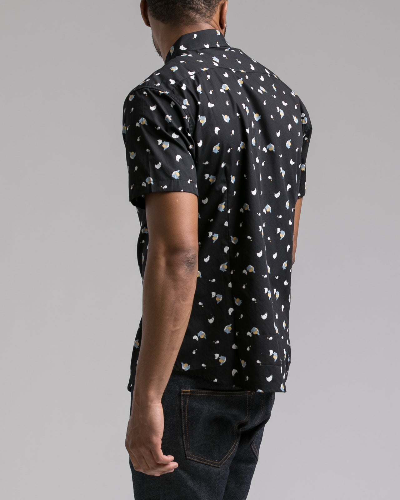 Short Sleeve Animals Shirt - Color: Black | Black