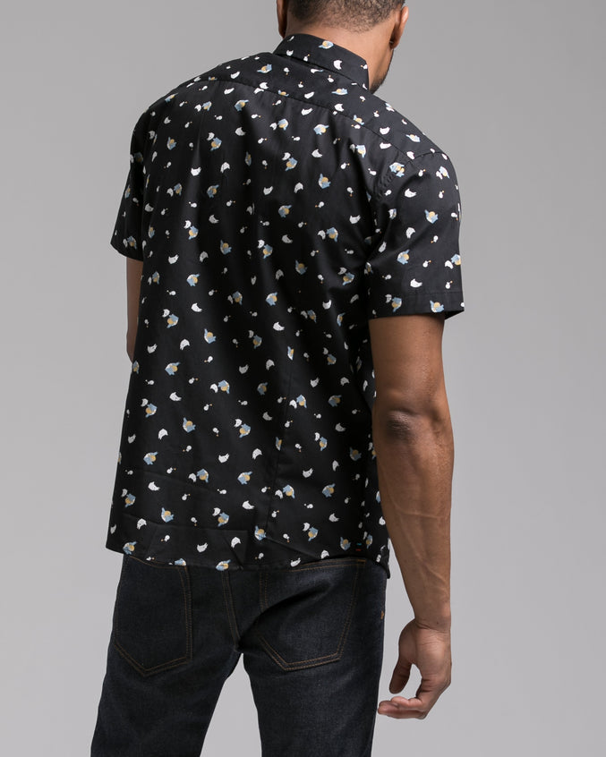 Short Sleeve Animals Shirt - Color: Black | Black