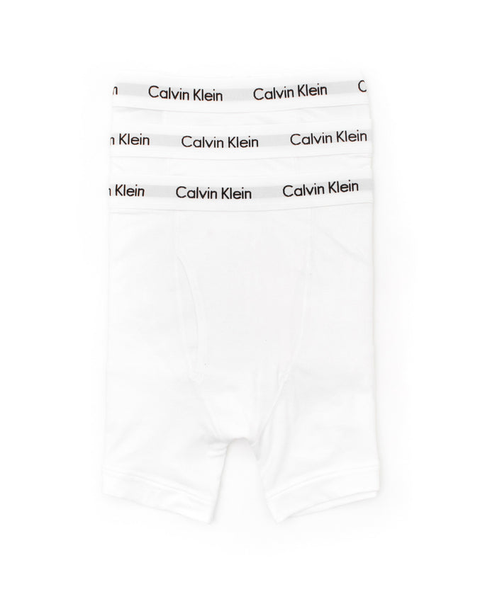 Cotton Stretch 3 Pack Boxer Brief - Color: White | White