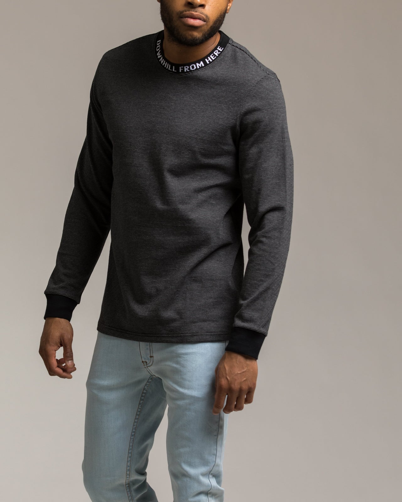 Downhill Stripe Tee - Color: Black | Black