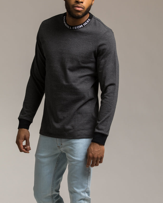 Downhill Stripe Tee - Color: Black | Black