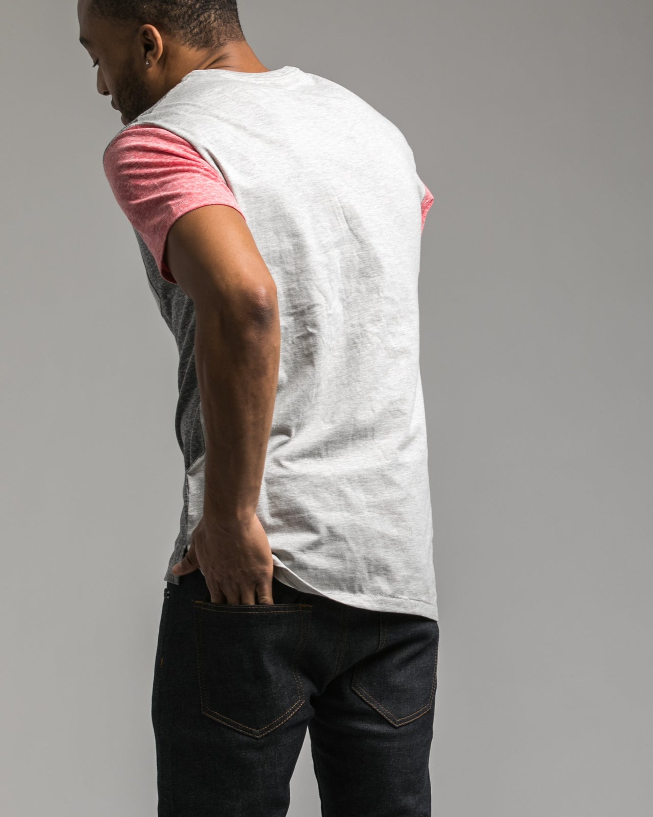 Contrast Pocket Tee - Color: Black | Gray