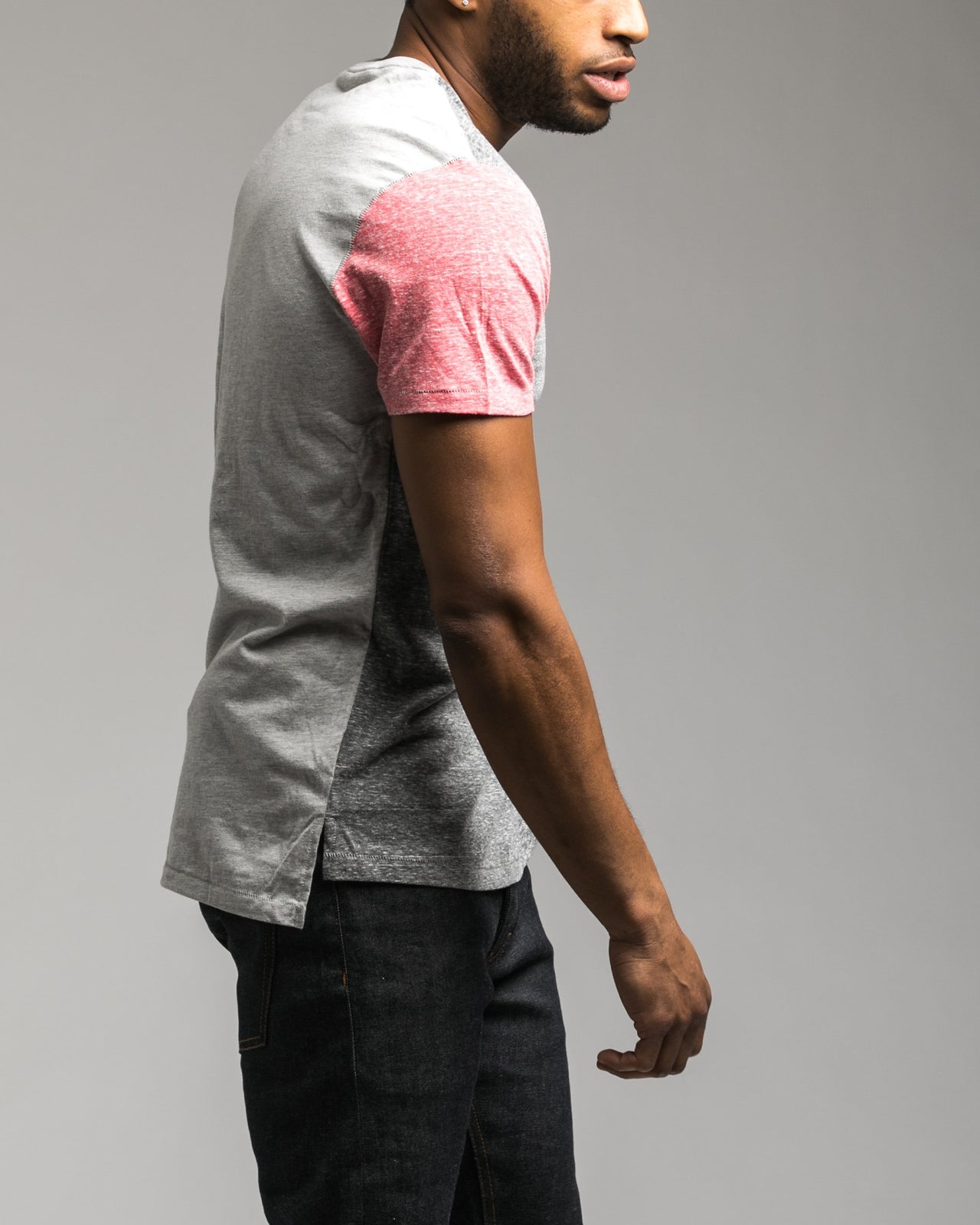 Contrast Pocket Tee - Color: Black | Gray